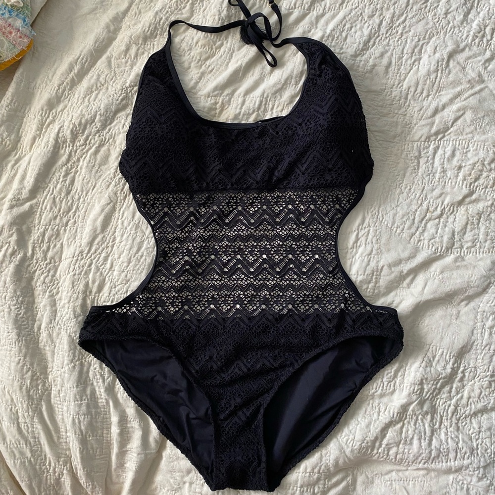 Joe Boxer crochet one piece swimsuit